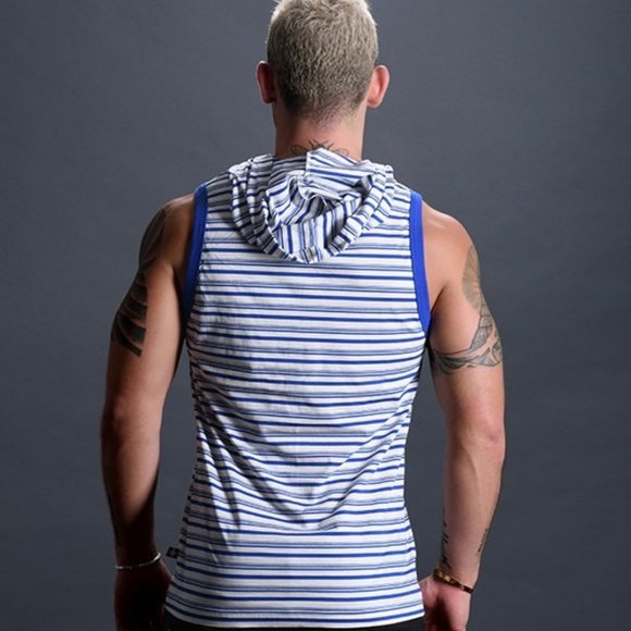Andrew Christian Sleeveless Hoodie With Pocket - Picture 5 of 8